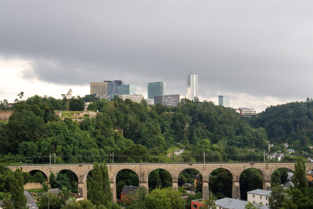 Blick auf die Skyline-Luxemburg-Stadt